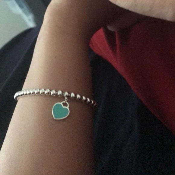 Please Return to Tiffany & Co. Blue Heart Charm Bracelet - Picture 2 of 4